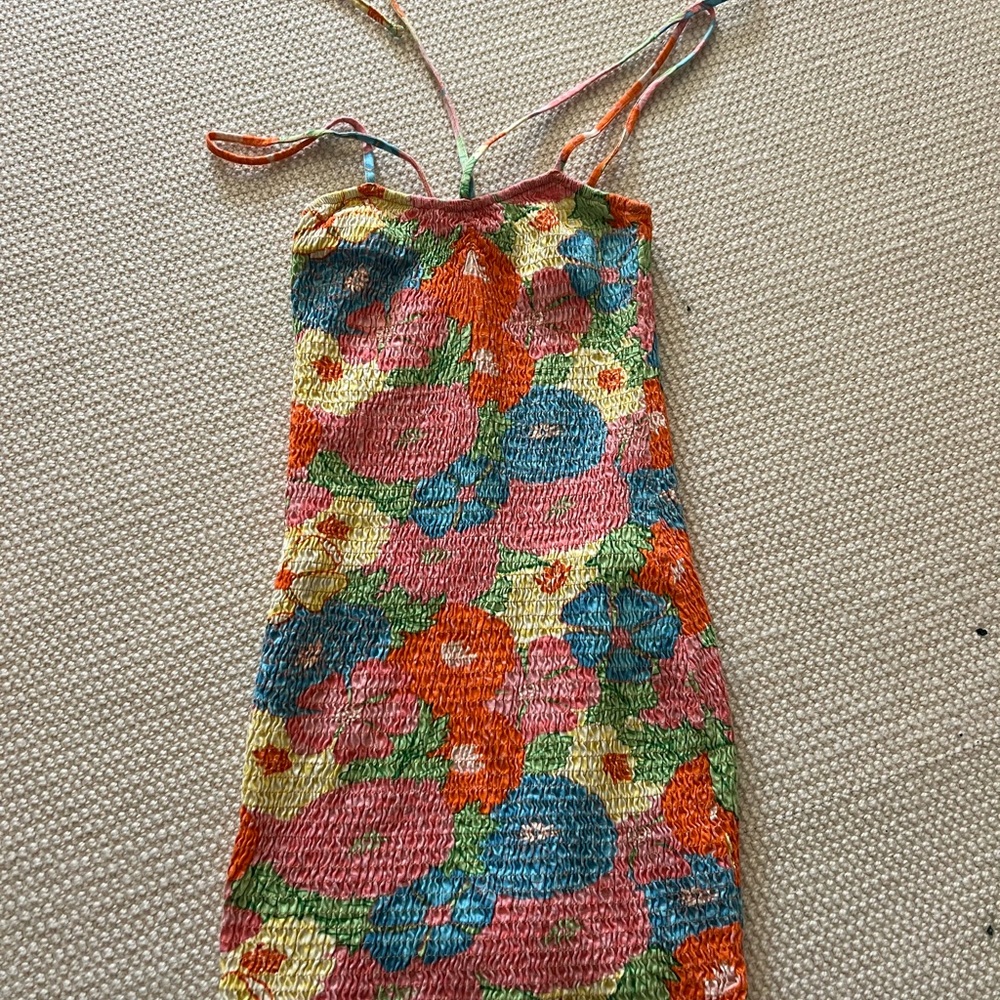 Zara Multicolor Floral Mini Dress
